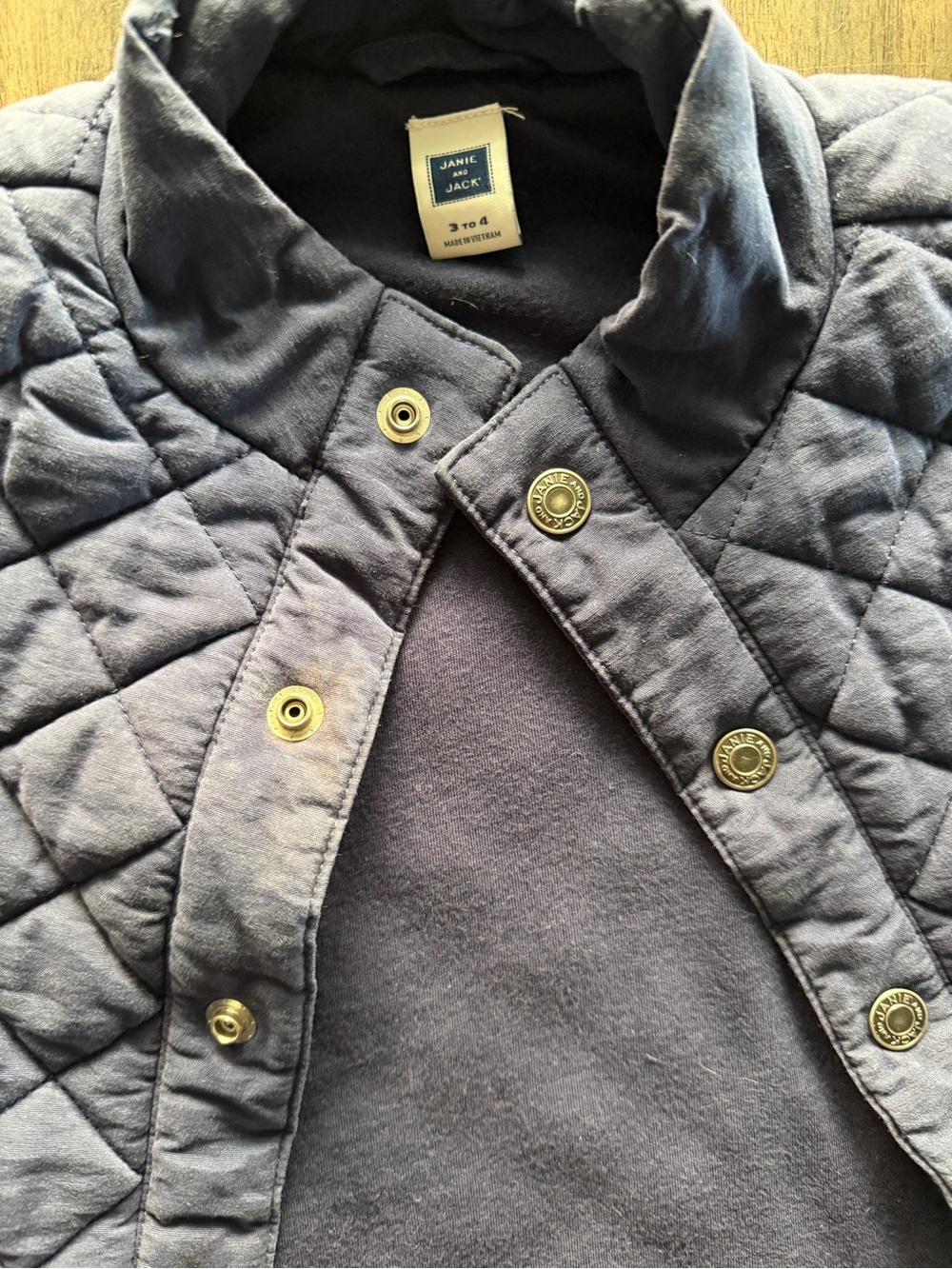 Janie and Jack Quilted Navy Puffer Jacket